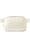 Cream Faux Fur Belt Bag