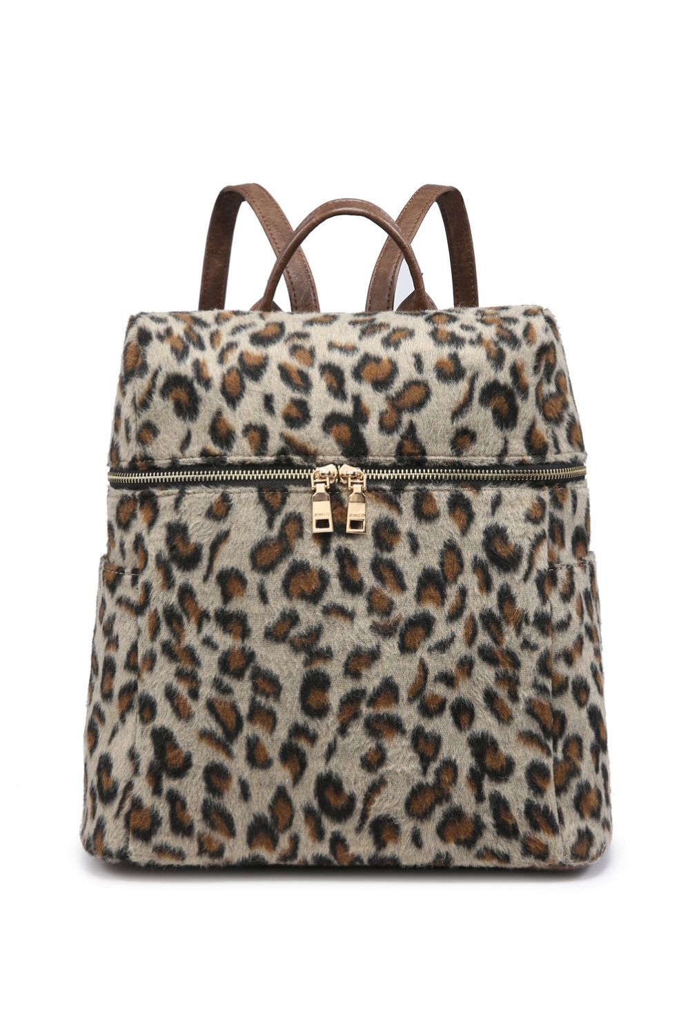 Andi Plaid Cheetah Brown Backpack