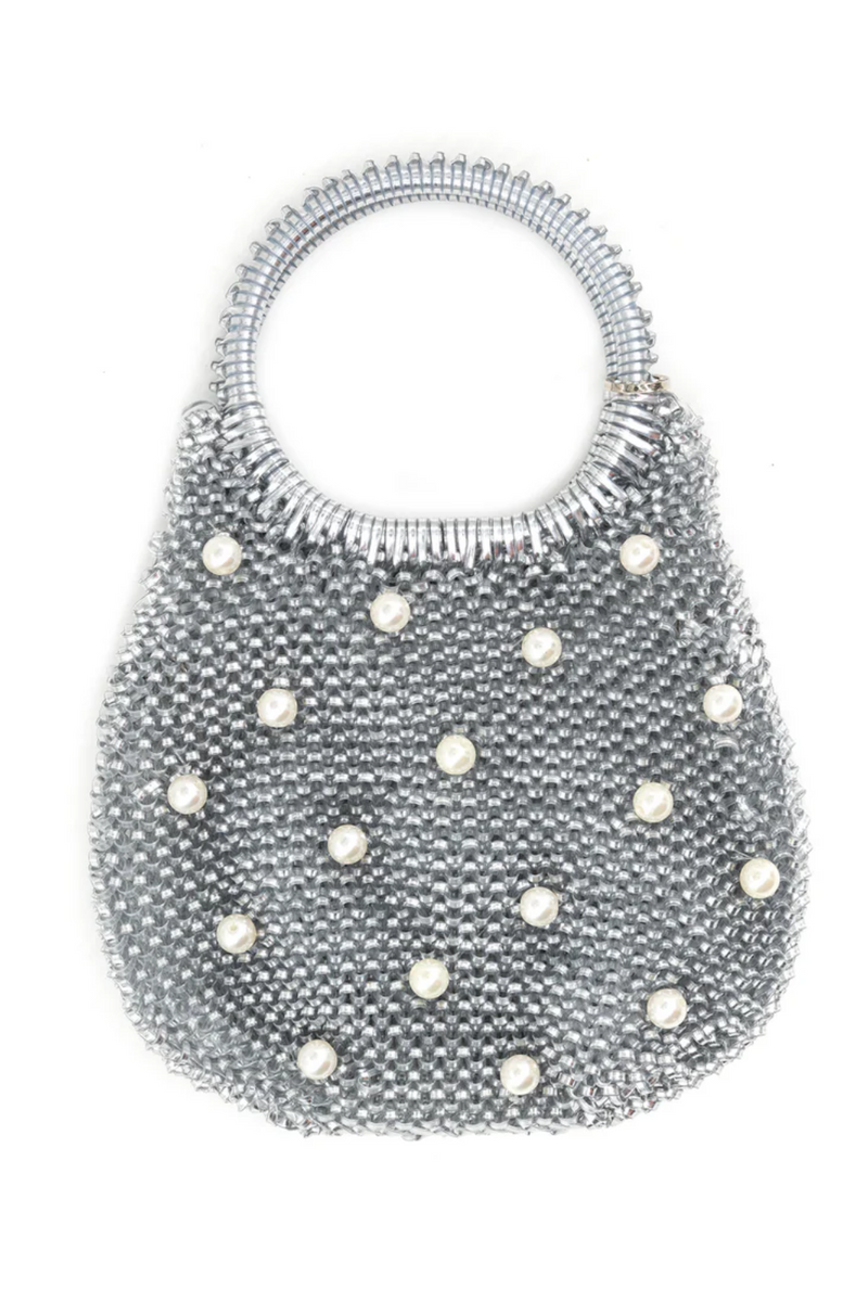 Silver Starlight Pearl Handbag