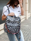 Leopard Vegan Leather Backpack