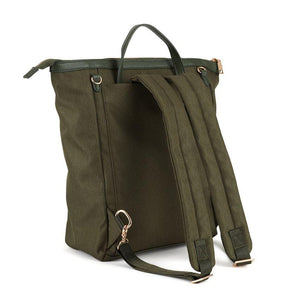 Olive Convertible Canvas Backpack