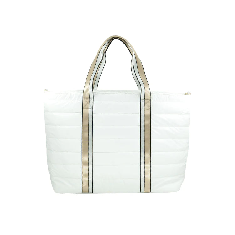 White Puffer Weekender Bag