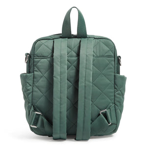 Vera Bradley Convertible Small Backpack Olive Leaf