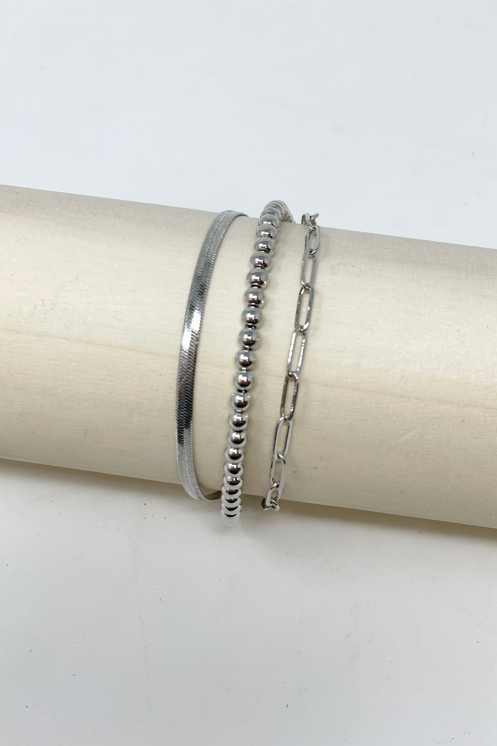 Three Layer Silver Bracelet