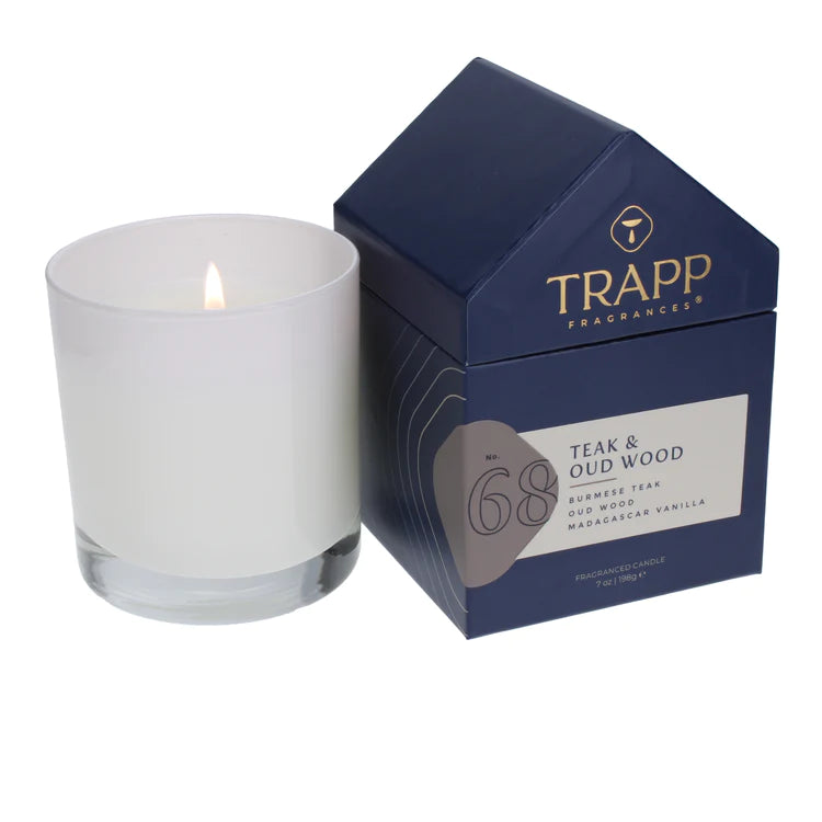 Trapp Teak & Oud Wood 7 oz. Candle in a House Box