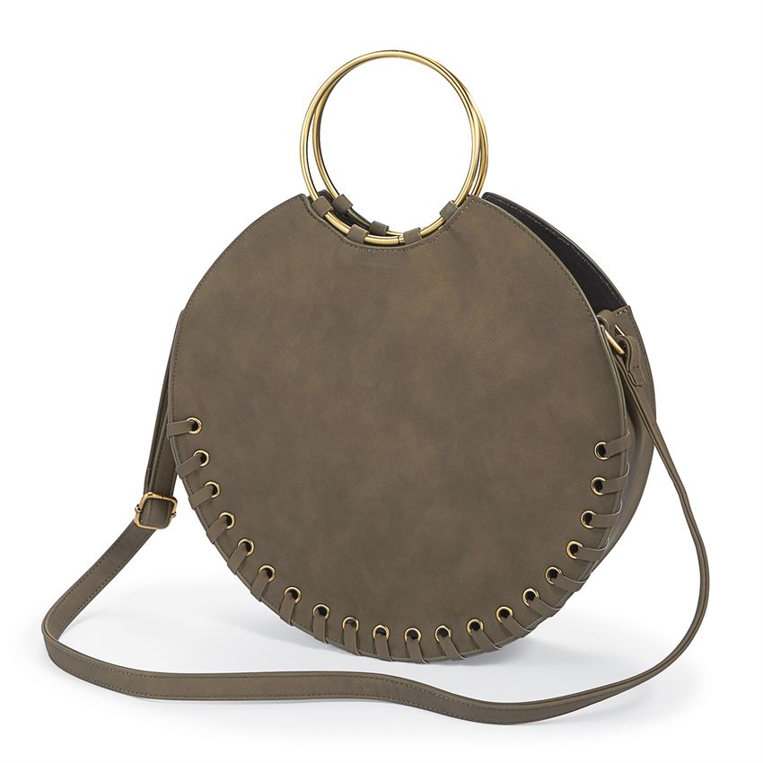 Circle Tote Faux Leather