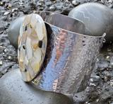 Treska Calypso Shell Mosaic On Cuff Bracelet