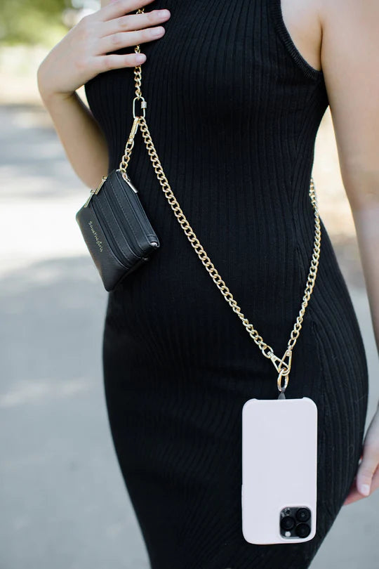 Clip & Go Silver Chain with Silver Zipper Pouch