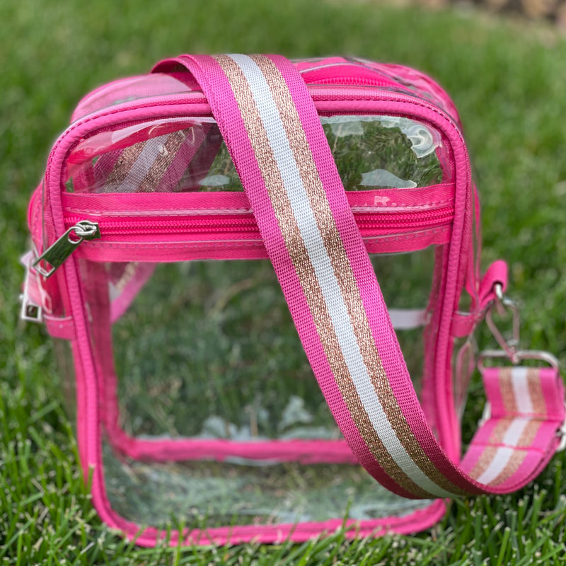 Clear Pink Zip Top Bag
