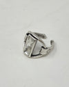 Rectangle Stone Sterling Silver Ring