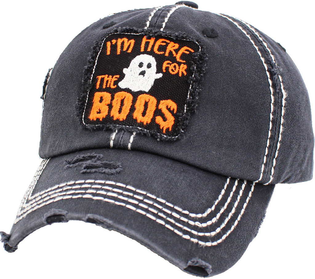 Here for the Boos Washed Vintage Ballcap Black