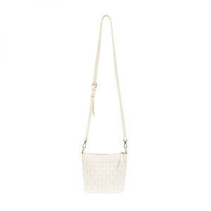 Maci Woven Crossbody Bag White