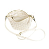 Maci Woven Crossbody Bag White