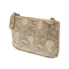 Natural Python Mini Crossbody Wristlet Clutch