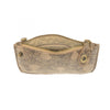 Natural Python Mini Crossbody Wristlet Clutch