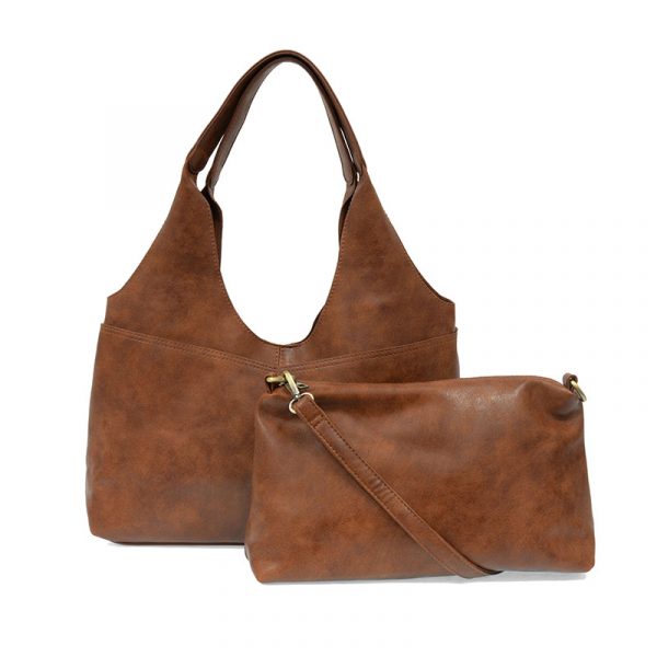 Val 4 Pocket Hobo Bag Saddle