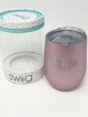 Swig BRIDE Stemless 12oz Pink Bling